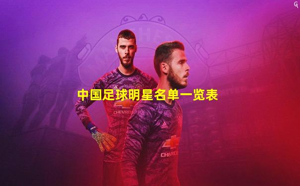 中国足球明星名单一览表