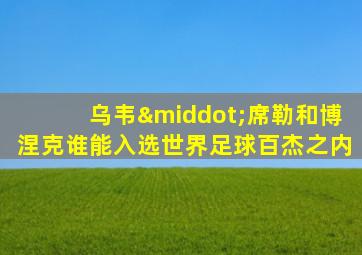 乌韦·席勒和博涅克谁能入选世界足球百杰之内
