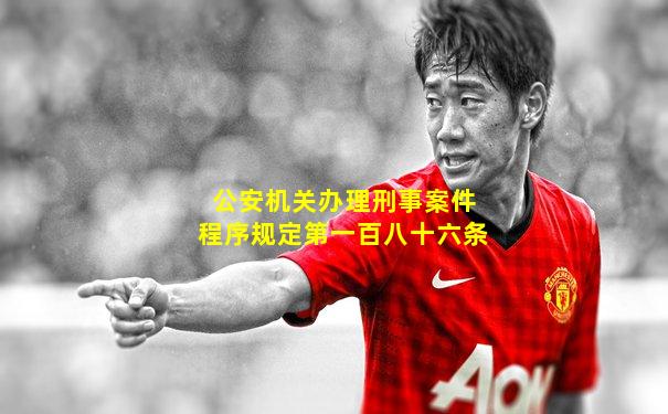 公安机关办理刑事案件程序规定第一百八十六条