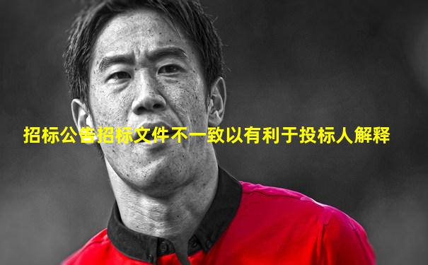 招标公告招标文件不一致以有利于投标人解释