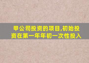 甲公司投资的项目,初始投资在第一年年初一次性投入
